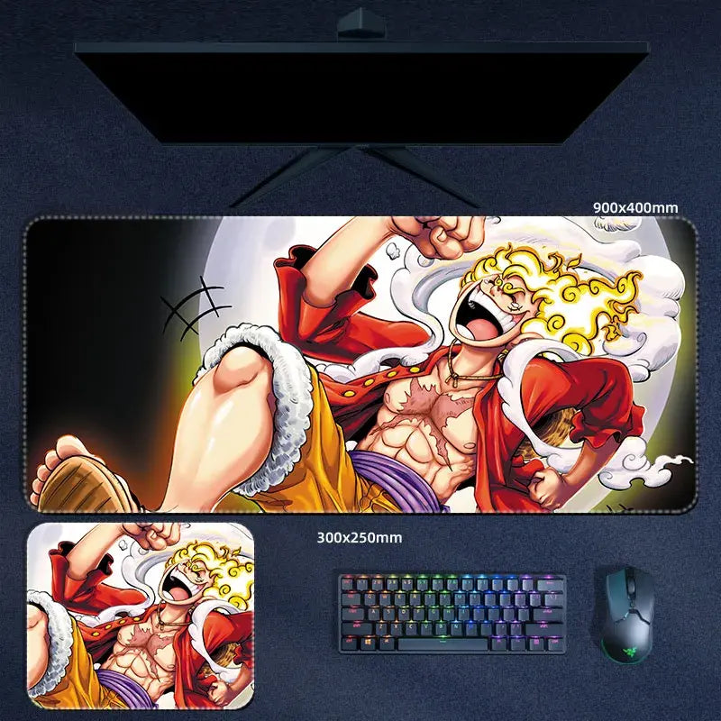 Tapis de souris one piece "luffy cheveu jaune" - CrazyWorth