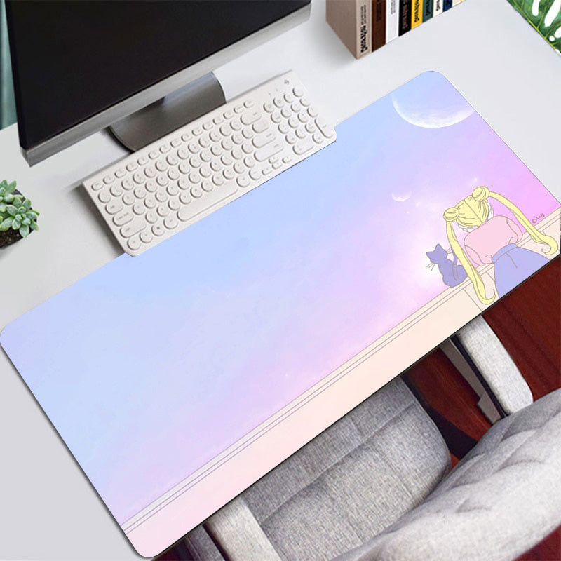 Tapis de souris XXL <br> Kawaii coucher du soleil - CrazyWorth