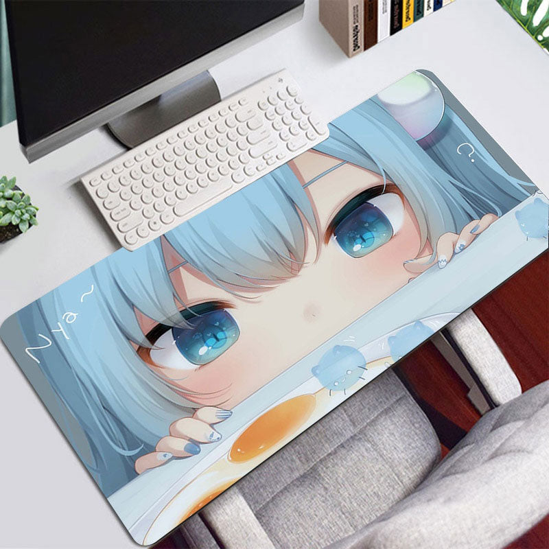 Tapis de souris XXL <br> Kawaii regard de petite fille - CrazyWorth