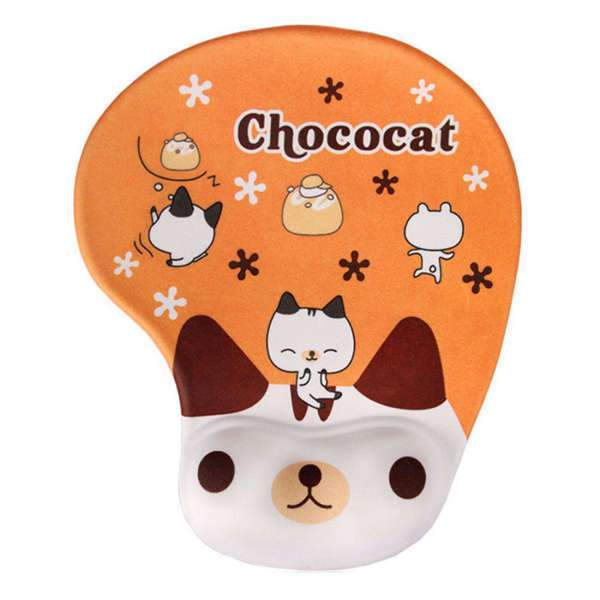 Tapis de Souris<br> Ergonomique Chat Marron - CrazyWorth