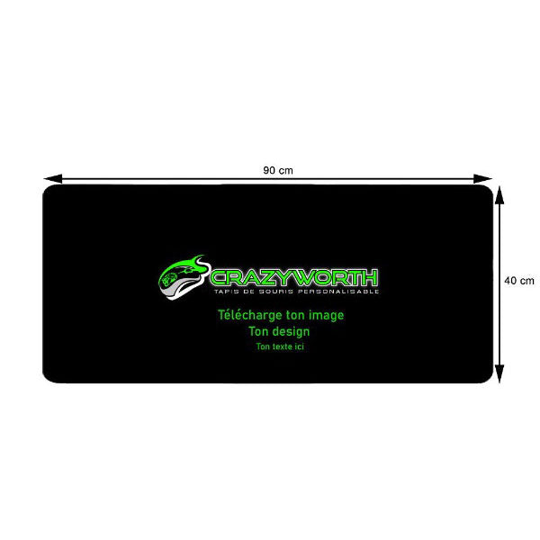 Tapis de Souris Personnalisé<br> 90x40 cm - CrazyWorth