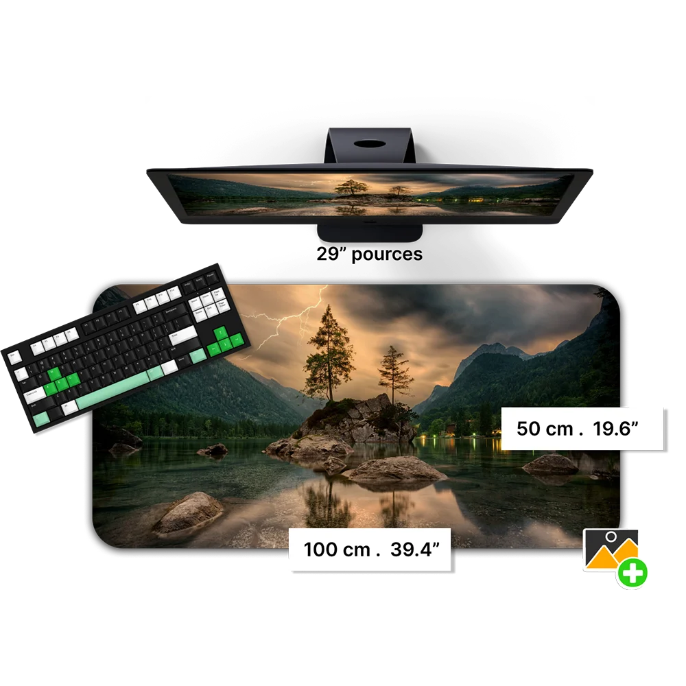 Tapis de Souris Personnalisé<br> 100x50 cm - CrazyWorth