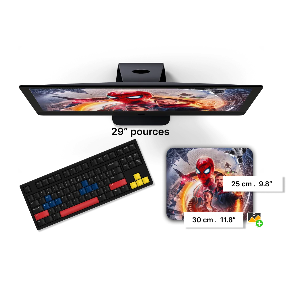 Tapis de Souris Personnalisé<br> 30x25 cm - CrazyWorth