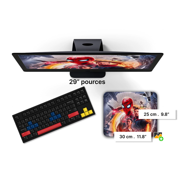 Tapis de Souris Personnalisé<br> 30x25 cm - CrazyWorth