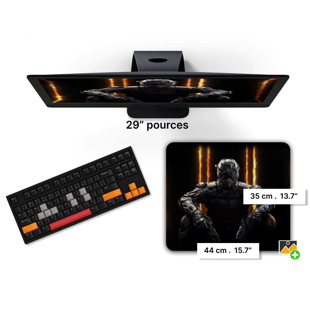 Tapis de Souris Personnalisé<br> 44x35 cm - CrazyWorth