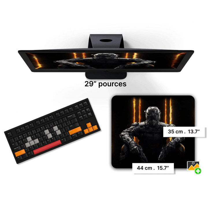 Tapis de Souris Personnalisé<br> 44x35 cm - CrazyWorth