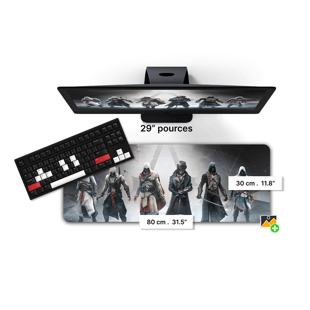 Tapis de Souris Personnalisé<br> 80x30 cm - CrazyWorth