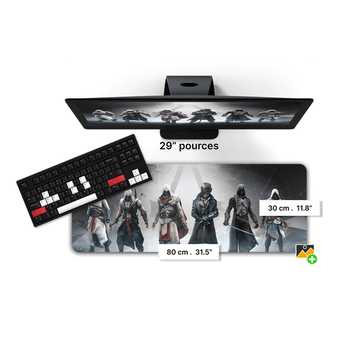 Tapis de Souris Personnalisé<br> 80x30 cm - CrazyWorth