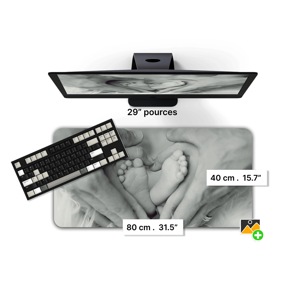 Tapis de Souris Personnalisé<br> 80x40 cm - CrazyWorth