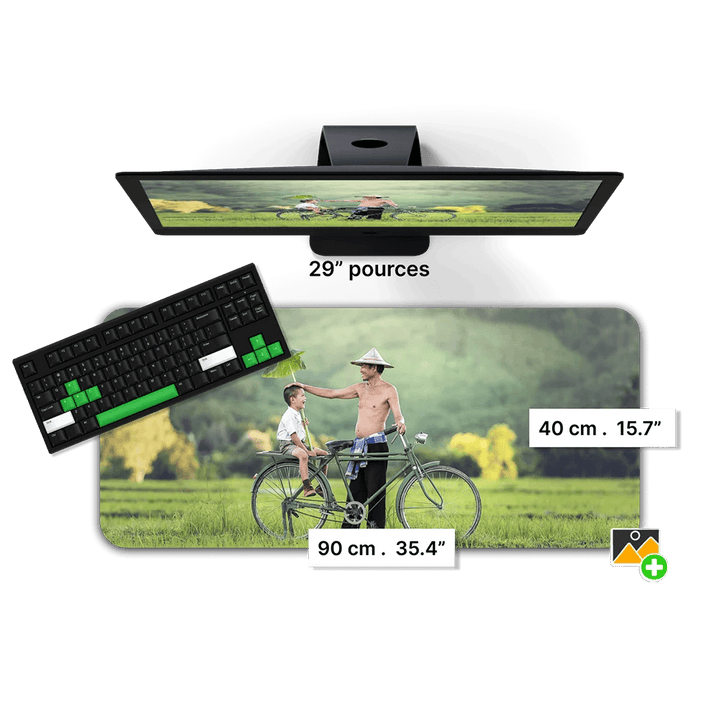 Tapis de Souris Personnalisé<br> 90x40 cm - CrazyWorth