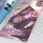 Tapis de souris Demon slayer nezuko avec fleur sakura - CrazyWorth