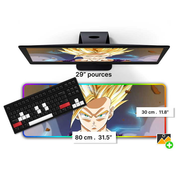 Tapis de Souris Personnalisable RGB<br> 80x30 cm - CrazyWorth