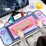 Tapis de souris XXL<br> Kawaii console chat - CrazyWorth