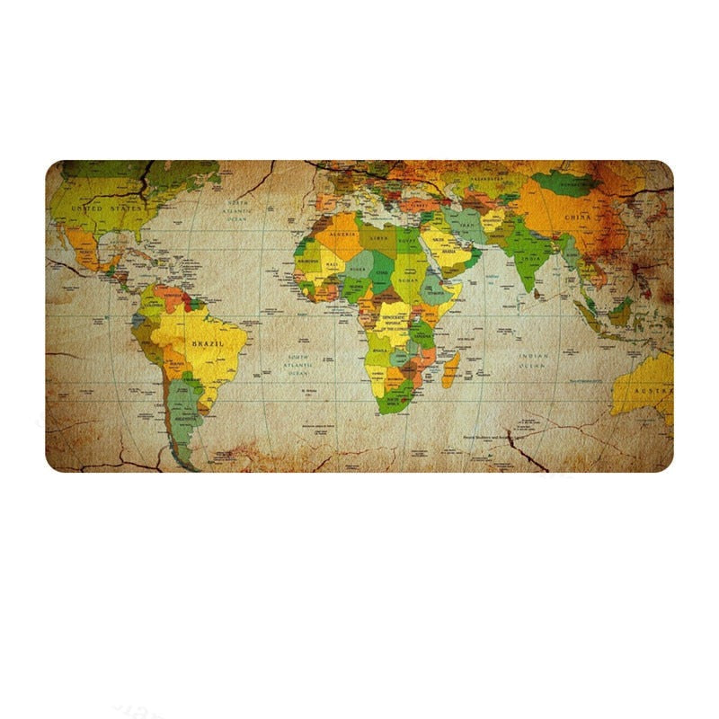 Carte du monde Continent Distribution Contour Tapis de souris