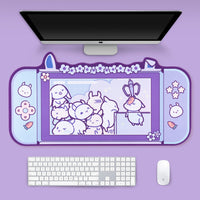 Thumbnail for Tapis de souris XXL <br> Kawaii avec motif de lapin - CrazyWorth