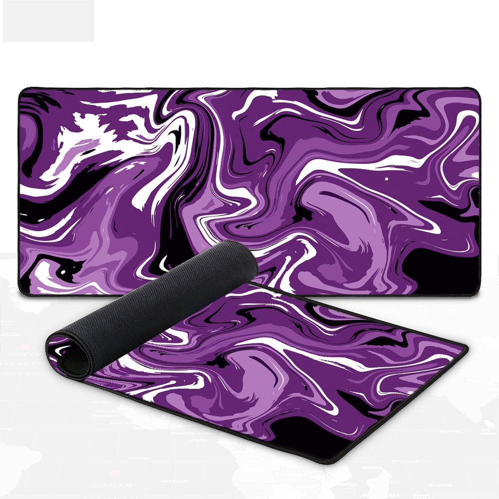 Tapis de souris XXL vague violet abstrait - 90x40 cm / 2 mm