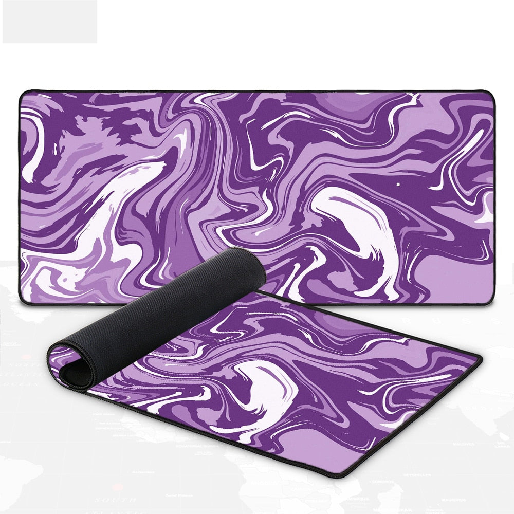 Tapis de souris XXL vague violet abstrait - 90x40 cm / 2 mm