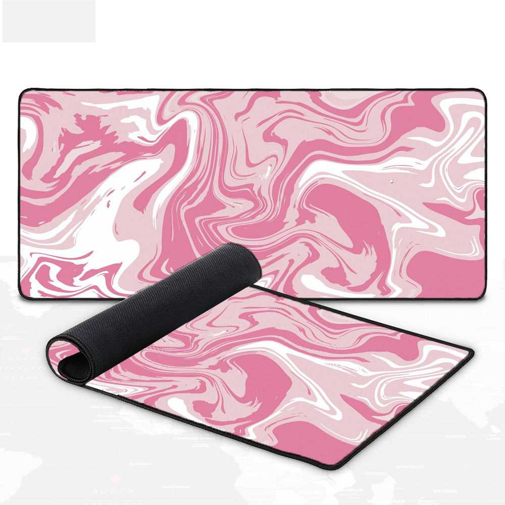 Tapis de souris XXL<br> vague rose abstrait - CrazyWorth
