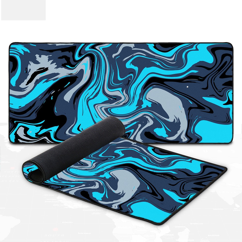 Tapis de souris XXL<br> vague bleutée abstrait - CrazyWorth