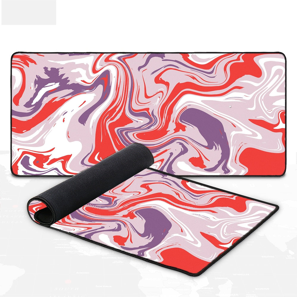 Tapis de souris XXL<br> vague violet rouge abstrait - CrazyWorth