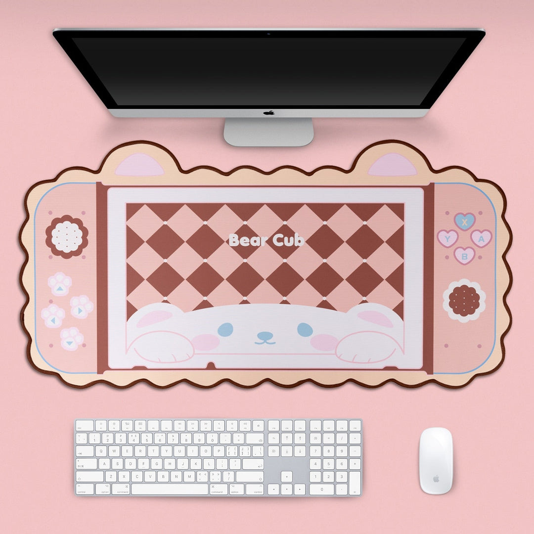 Tapis de souris XXL <br> Kawaii avec motif de ours - CrazyWorth