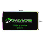 Tapis de Souris Personnalisable RGB<br> 60x35 cm - CrazyWorth