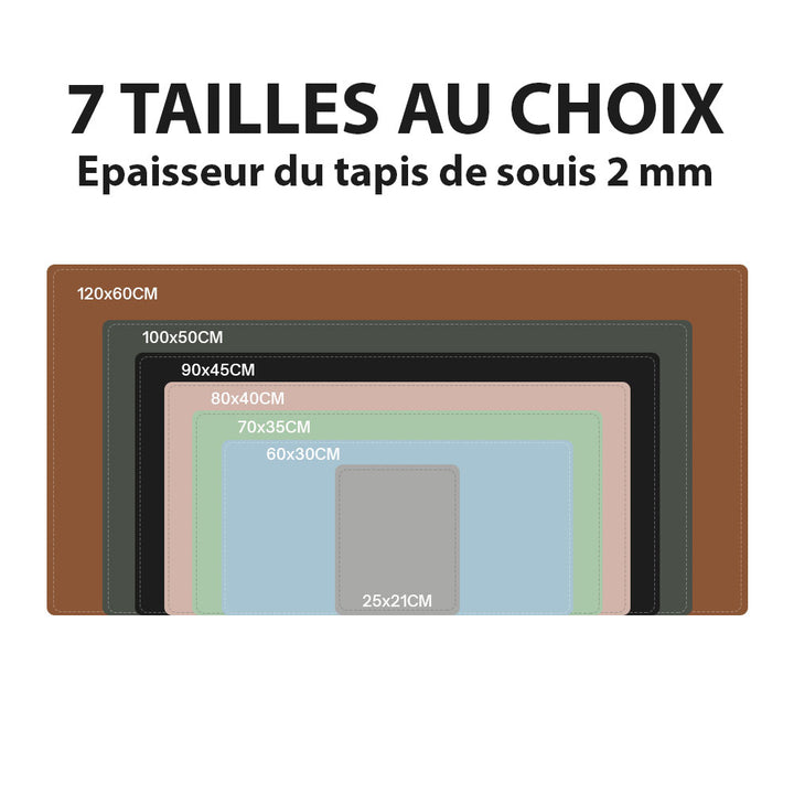 Tapis de souris XXL<br> cuir noir - CrazyWorth