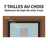 Thumbnail for Tapis de souris XXL<br> cuir bleu marine - CrazyWorth