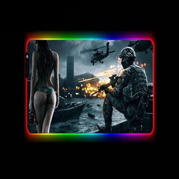 Tapis de Souris<br> RGB XL Champ de bataille - CrazyWorth