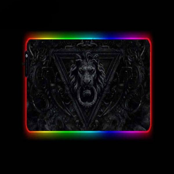 Tapis de Souris<br> RGB XL Lion Noir - CrazyWorth