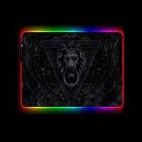 Thumbnail for Tapis de Souris<br> RGB XL Lion Noir - CrazyWorth