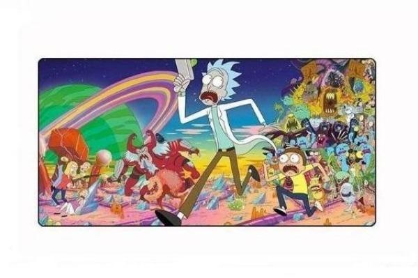 Tapis de souris manga Rick et Morty<br> Course Poursuite - CrazyWorth
