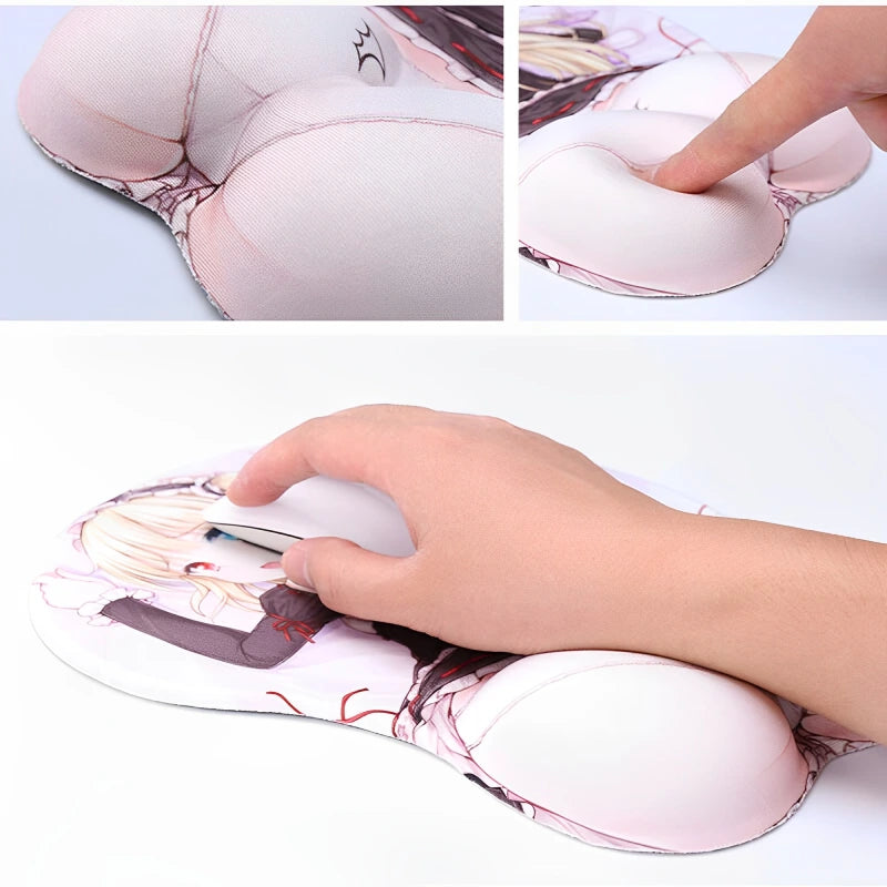 Tapis de souris personnalisable ergonomique<br> Sexy 3D - CrazyWorth